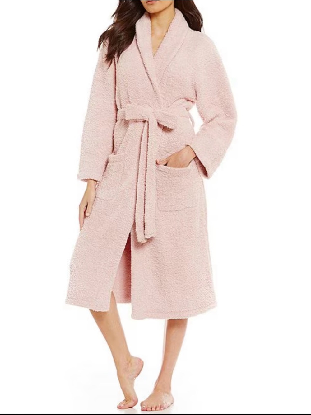NWT Barefoot Dreams Unisex CozyChic® Long Wrap Cozy Robe - Dusty Rose